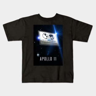 Apollo 11 metal plaque, 3D Kids T-Shirt